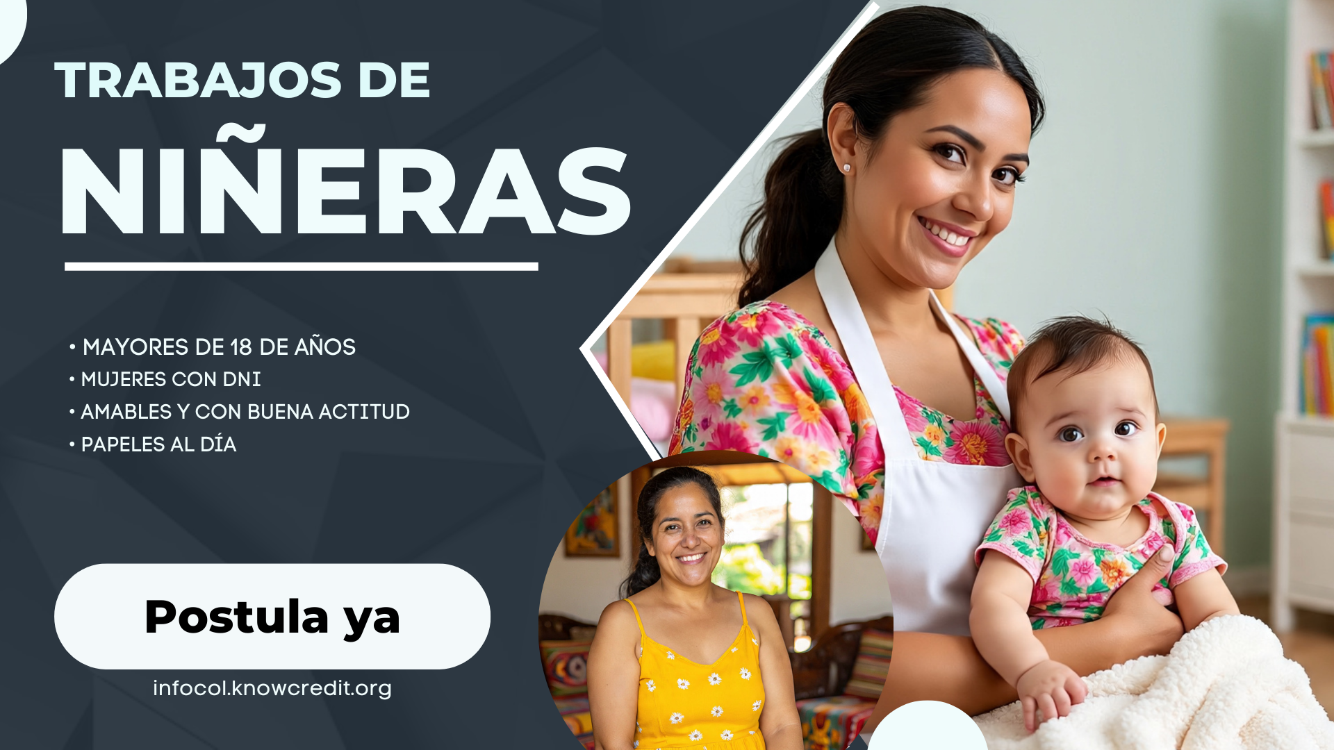 Empleo de personal: Trabaja como Niñera